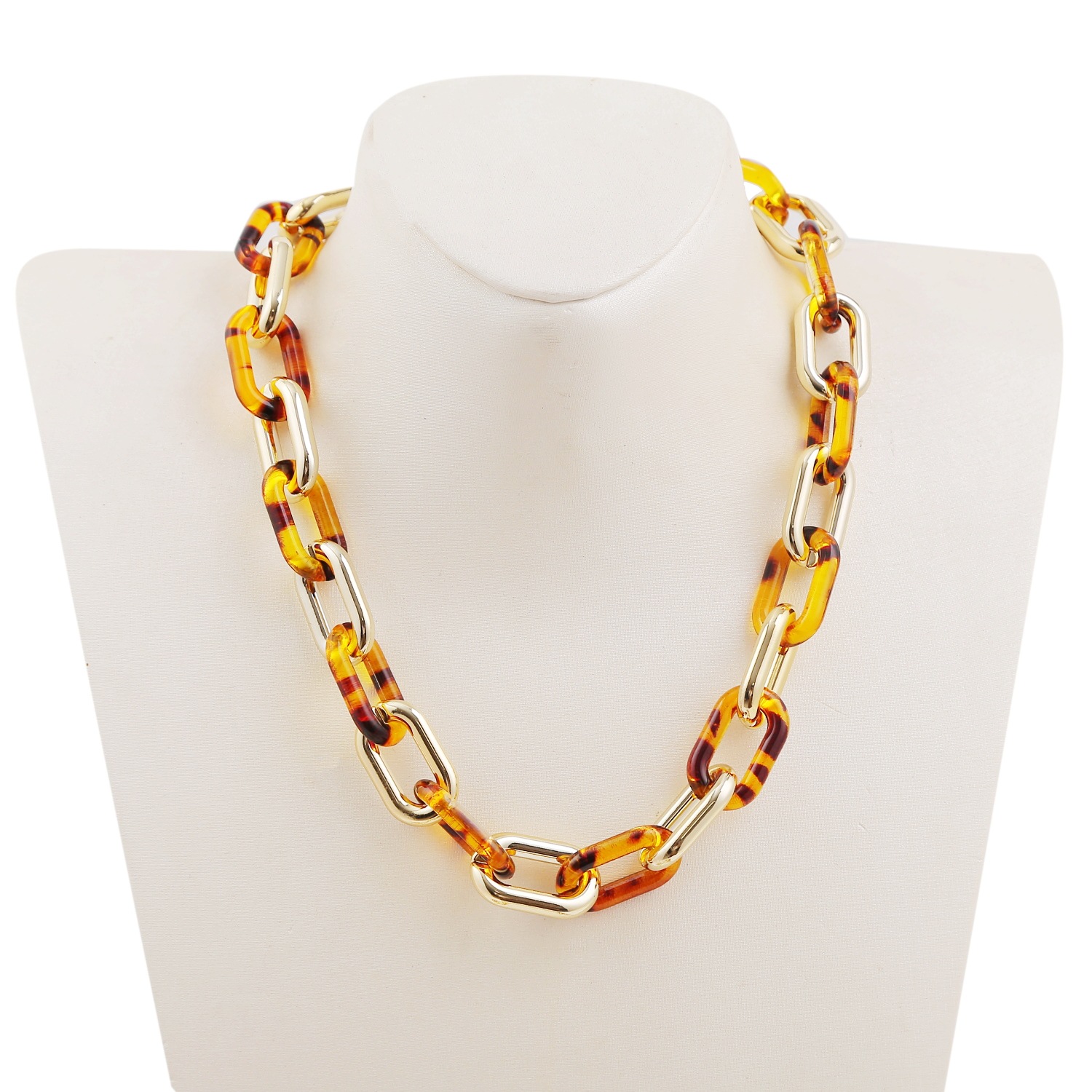 popular hot selling acrylic jewelry personalized acrylic chain clavicle chain necklace for women_voghion.com