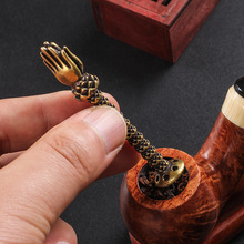 创意金属佛手烟斗压棒个性黄铜压烟器镂空防熄火男士烟斗实用配件