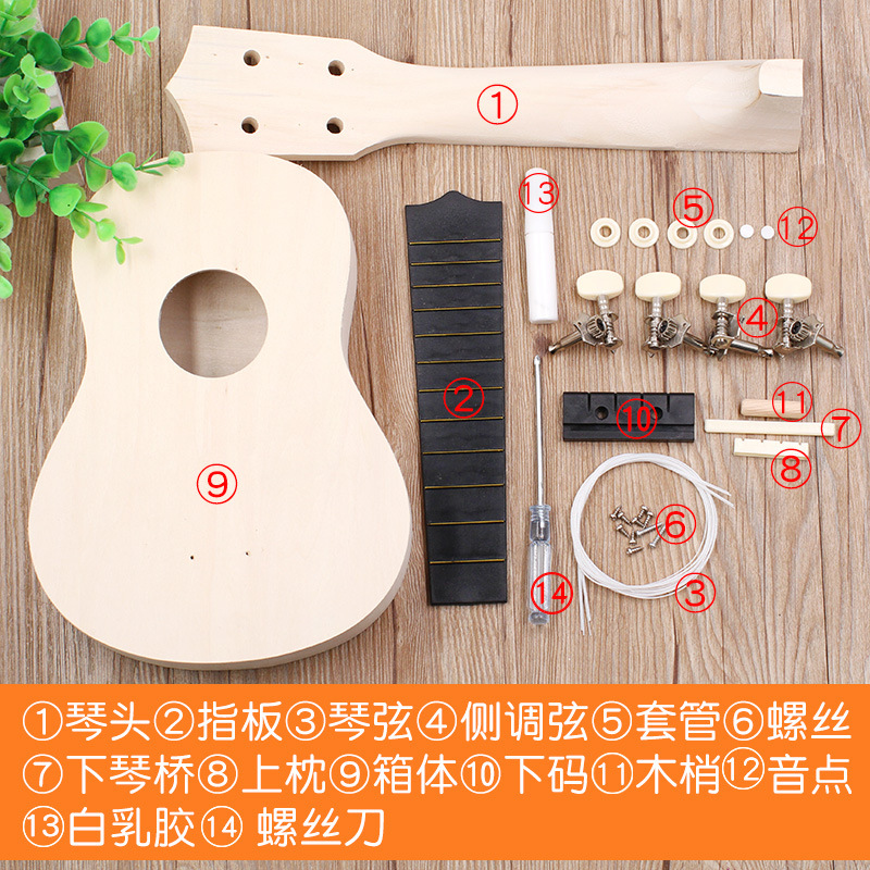 (Wholesale), ukulele with a score, guitar, musical instruments for students, painted materials set, 23 inch, DIY 2