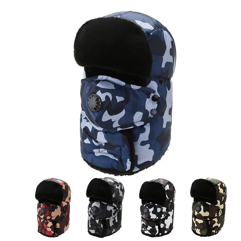 Cappello da uomo in cotone con valvola di respirazione, modello Lei Feng, spesso, per giovani, caldo da equitazione all'aperto e cappello freddo_voghion.com