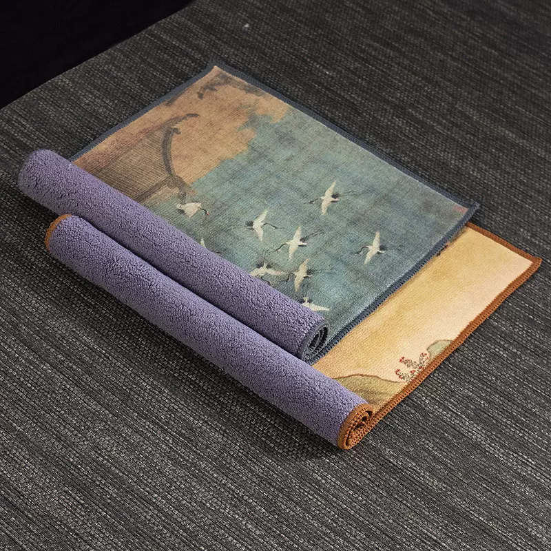 淘瓷八茶巾禅意茶桌茶布吸水养壶茶席家用简约茶具配件