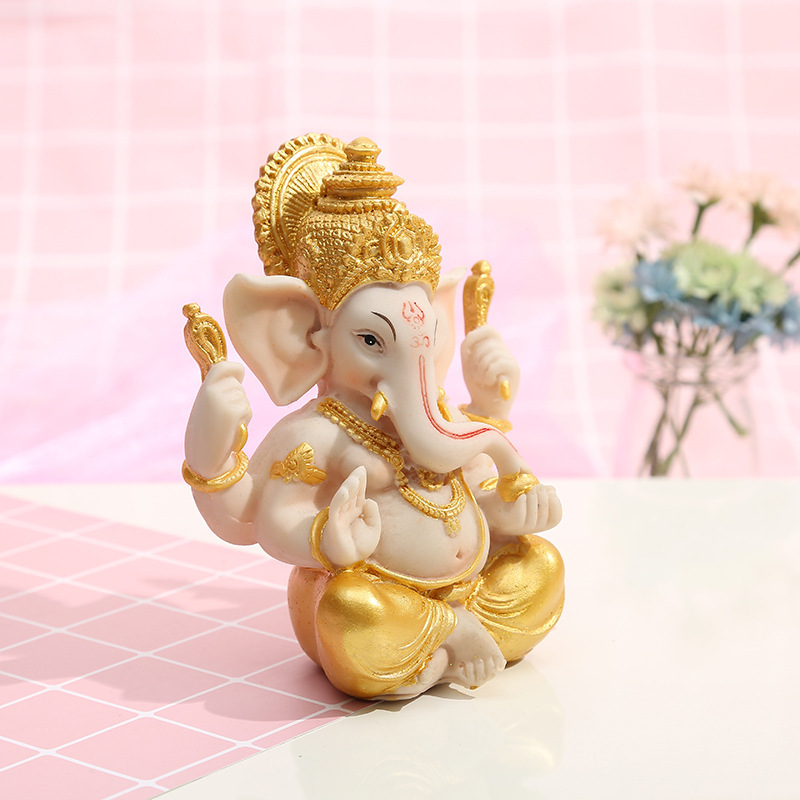 Bar cashier desktop decoration resin crafts office creative Indian elephant god ornaments factory wholesale
