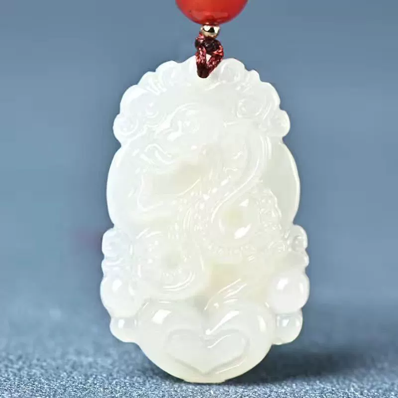 Жадеитовый кулон зодиака, афганский синий и белый jade, двенадцать резьбовых знаков, 12 дизайнов