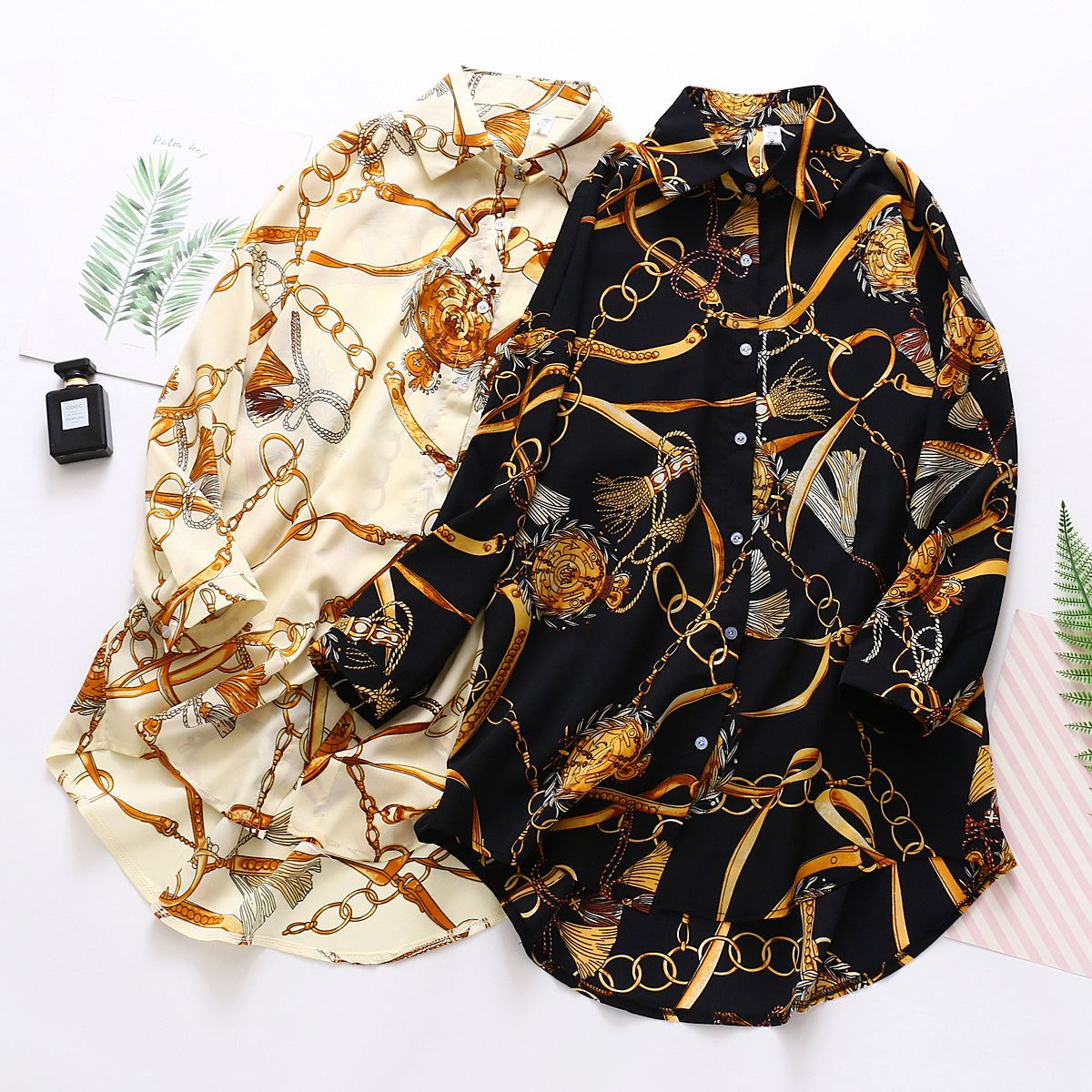 Spot Design Niche K-style Summer Chiffon Sunscreen Mid-length Long-sleeved Shirt Women's Design Niche