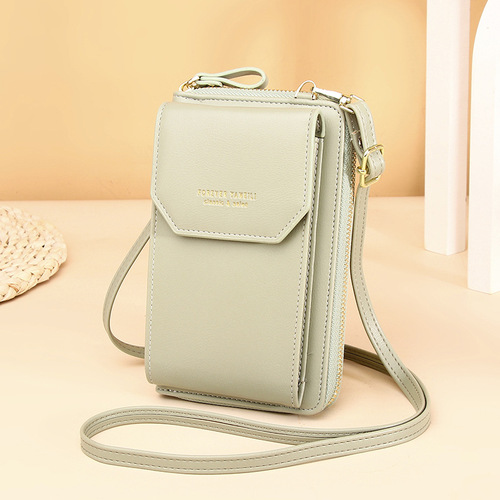 Women's Wallet PU Leather Long Mobile Phone Bag  Fashion Korean Version Multifunctional Student Wallet Crossbody Passholder Bag