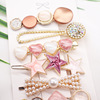 Hairgrip from pearl, brand hairpins, crab pin, hair accessory, bangs, set, internet celebrity
