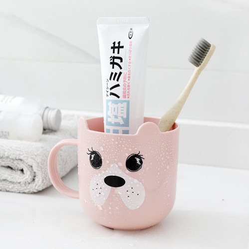 Ears-shaped cartoon children's candy-colored mouthwash cup, kindergarten school drinking cup, mouthwash cup, creative cup