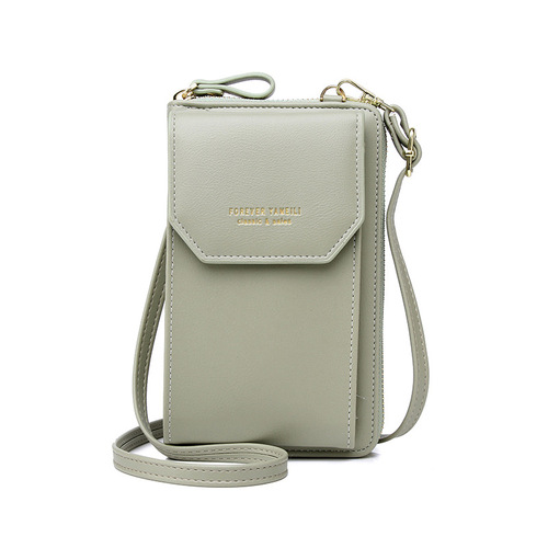 Women's Wallet PU Leather Long Mobile Phone Bag  Fashion Korean Version Multifunctional Student Wallet Crossbody Passholder Bag