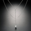 Necklace, chain, brand pendant, simple and elegant design, silver 925 sample