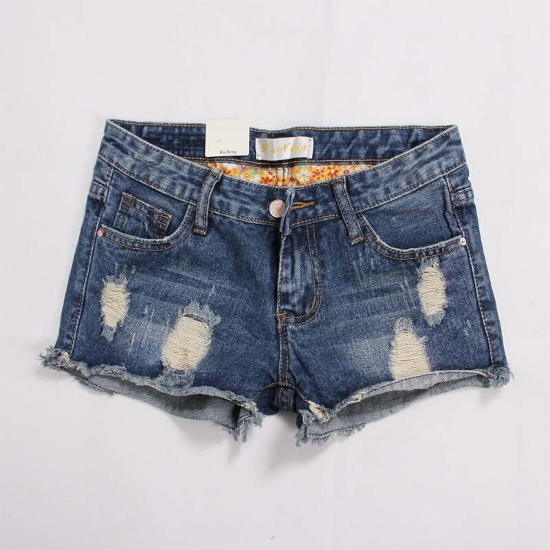 2026 Taobao Fashion Denim Shorts Women's Summer Korean Style Plus Size Ripped Jeans Wholesale