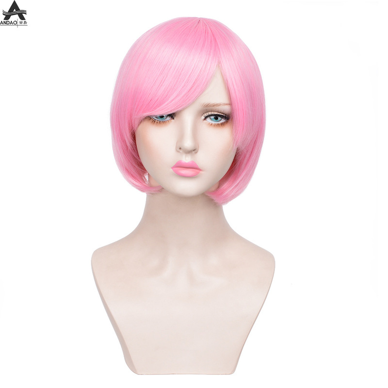 One-piece delivery magic forbidden book catalogue Moon Yong Xiaomeng pink bobo short cosplay wig headgear One-piece delivery magic forbidden book catalogue Moon Yong Xiaomeng pink bobo short cosplay wig headgear