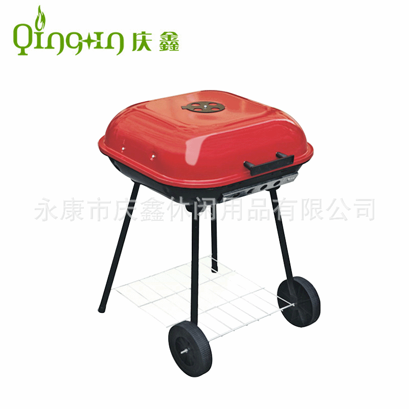 厂家直销汉堡烧烤炉 便携携带烧烤炉 户外木炭聚会BBQ烧烤炉