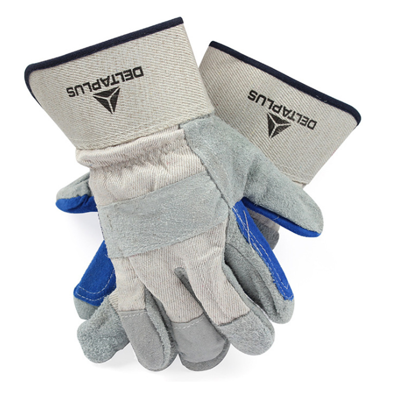 代尔塔 204202 牛皮电焊防护手套焊工作业耐磨防穿刺防护手套