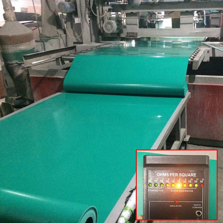 可做彩色PVC防静电软板 电子设备工作台面胶垫 塑料阻燃软胶板