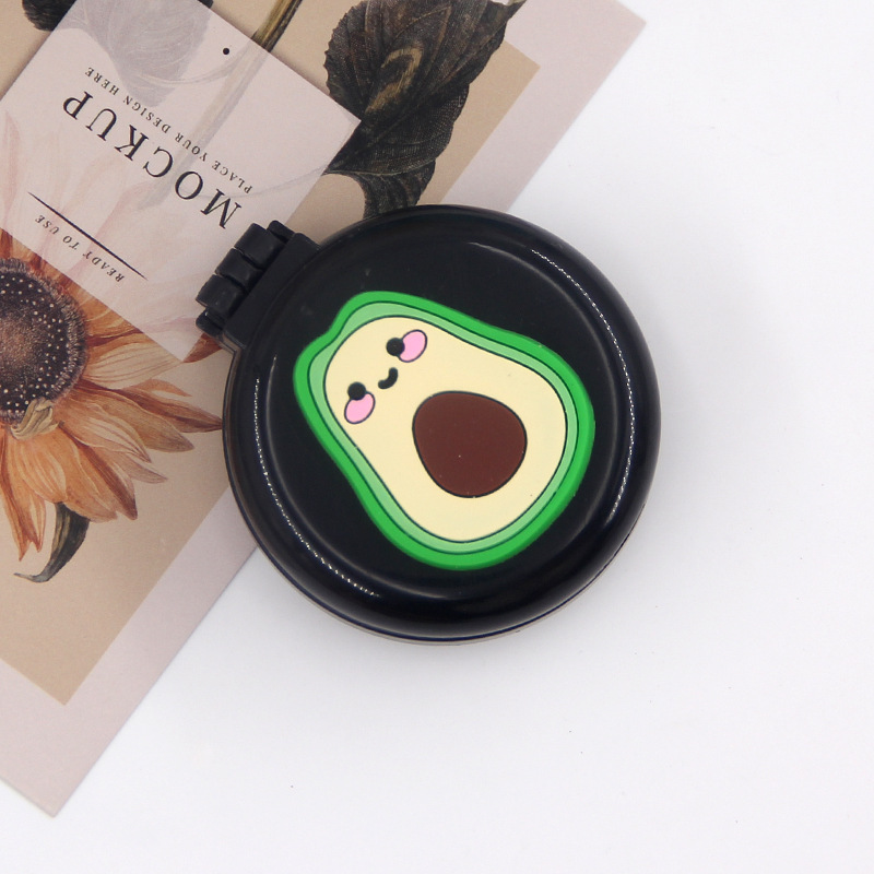 Ins coreano corazón de la niña peine portátil portátil estilo elegante flor de aire peine con espejo de maquillaje peine plegable