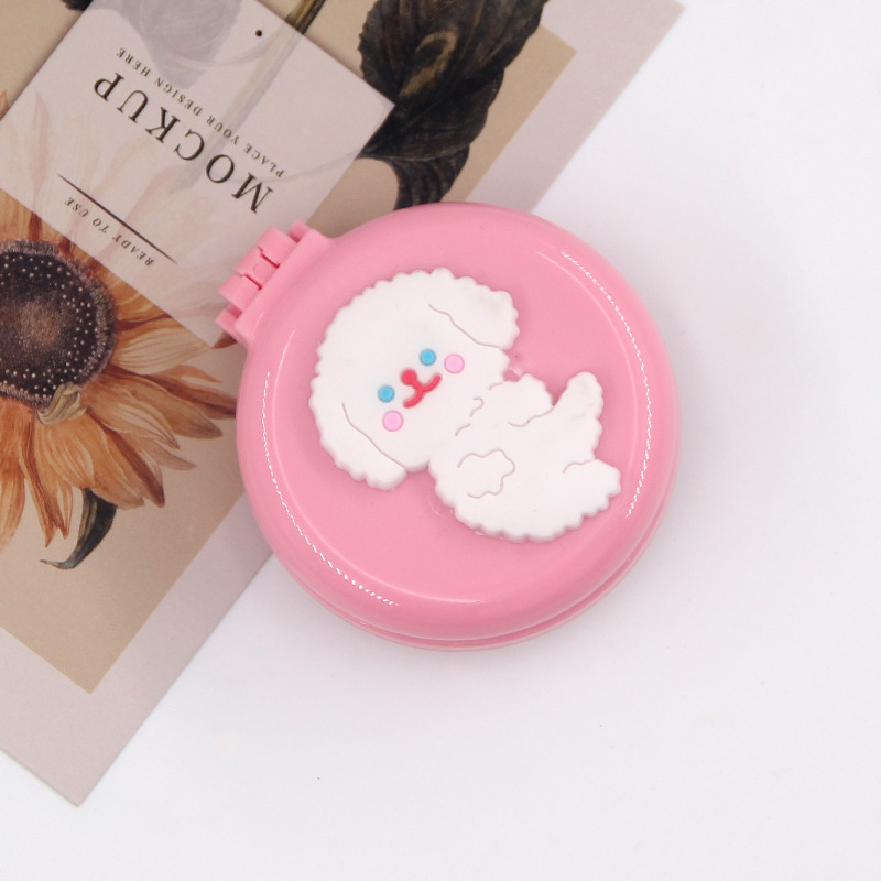 Ins coreano corazón de la niña peine portátil portátil estilo elegante flor de aire peine con espejo de maquillaje peine plegable