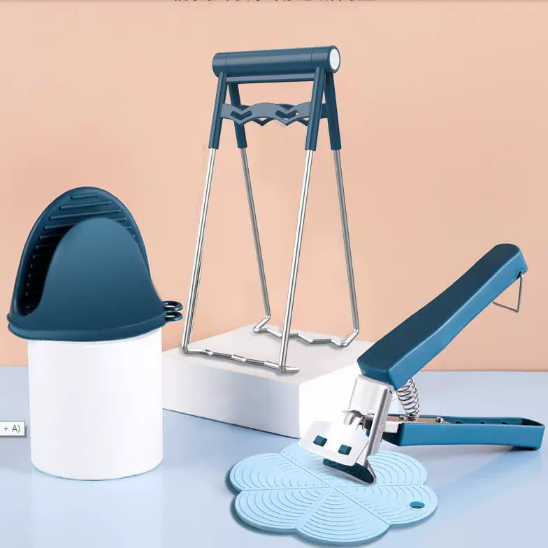 В наличии Зажим для чаши против ожогов, термостойкий нескользящий зажим для чаши, зажим для подноса из нержавеющей стали, зажим для кухонного подноса, набор для чаши