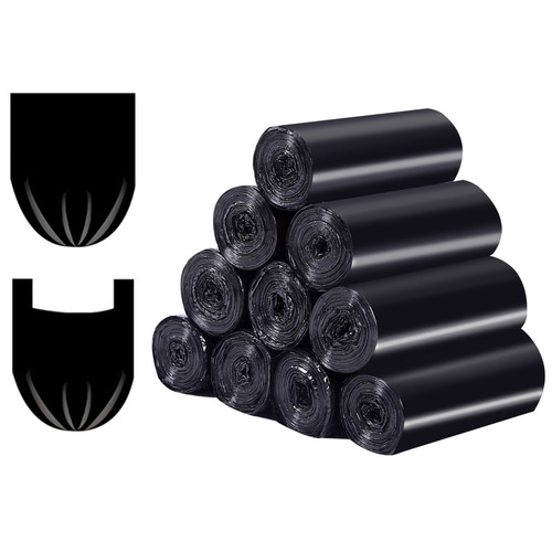 Household flat mouth plastic garbage bags 45*50 disposable kitchen black continuous roll garbage bags wholesale