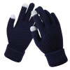 Gloves, winter knitted fleece non-slip keep warm fashionable set, increased thickness, wholesale