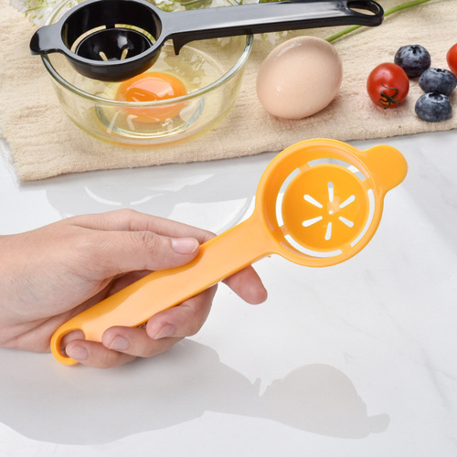 Extended handle egg white separator egg filter egg yolk protein separator kitchen baking gadget