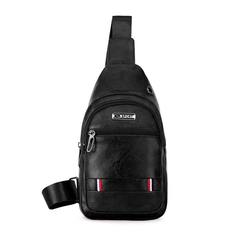 Cross-Border Exclusive New Men's Bag Casual Large-Capacity Shoulder Bag Fashionable Shoulder Bag Pu Leather Men's Crossbody Bag