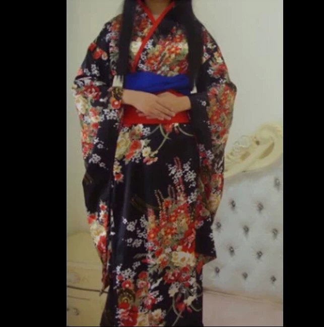 Кимоно (Hell Girl Yan Mo Ai) хлопковый косплей, цветочный принт, унисекс халат, набор из нескольких предметов
