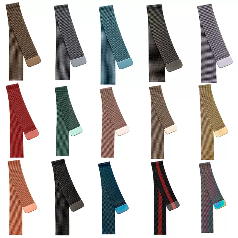 适用苹果iwatch7/8/9不锈钢磁吸米兰尼斯手表带 智能手表苹果表带