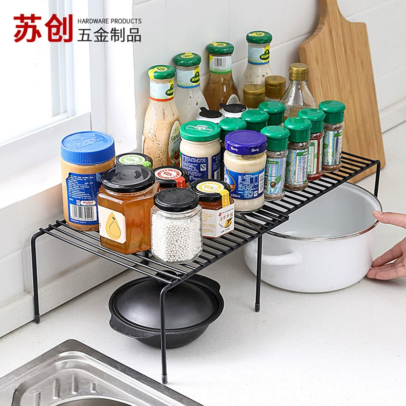 Multifunctional telescopic combination shelf clothing storage rack kitchen seasoning
