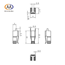 超赞 铭泽厂智能插座五金配件美规国标接触磷铜加厚圆扁插弹片