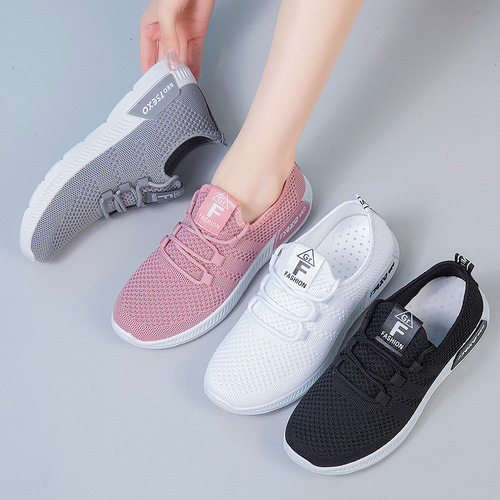 Women's shoes autumn new ins trendy shoes cross-border factory flat shoes wholesale women's flying woven running shoes sports shoes for women