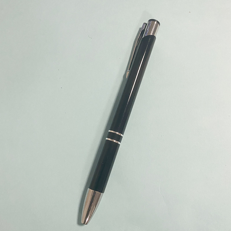 Disponible en stock Bolígrafo de prensa Alúmina Varilla de aluminio Bolígrafo de metal Bolígrafo de regalo publicitario LOGOTIPO