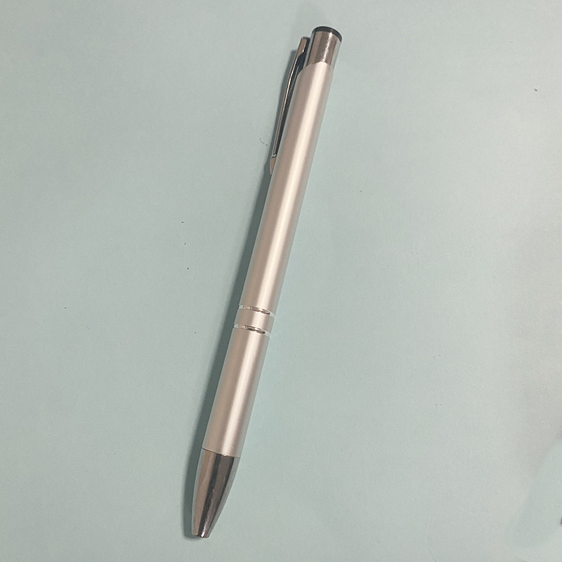 Disponible en stock Bolígrafo de prensa Alúmina Varilla de aluminio Bolígrafo de metal Bolígrafo de regalo publicitario LOGOTIPO