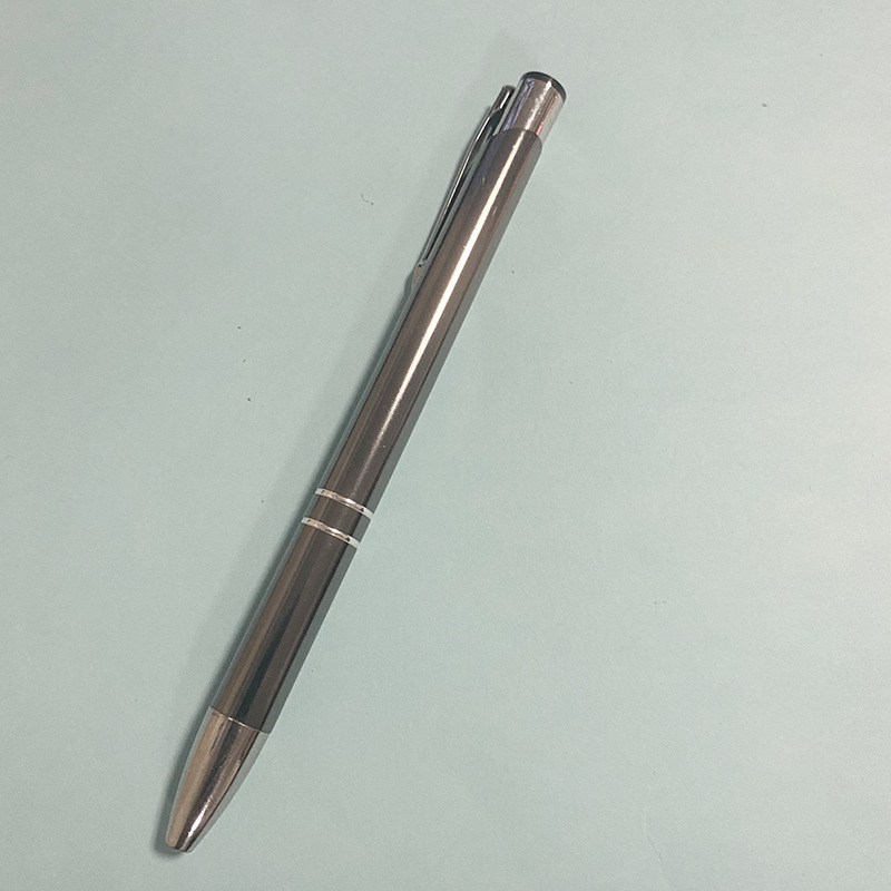 Disponible en stock Bolígrafo de prensa Alúmina Varilla de aluminio Bolígrafo de metal Bolígrafo de regalo publicitario LOGOTIPO