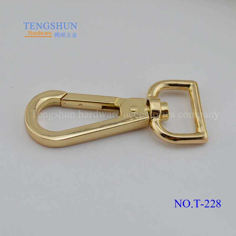 手袋箱包五金配件 创意时尚狗扣包包扣高档合金7分厚板扣批发*