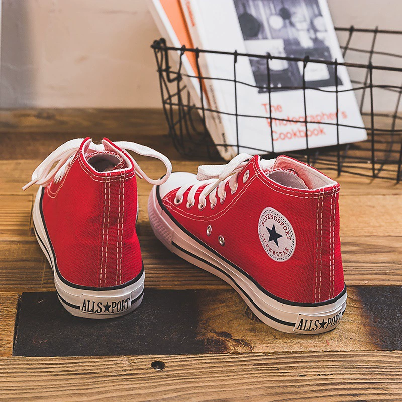 Low-top canvas sneakers, unisex, Korean style, spring/fall, white accent