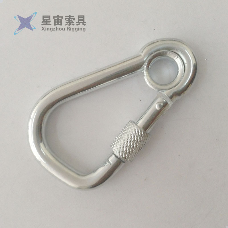 按客户需要生产 铁制/不锈钢304/316三角弹簧钩 安全钩 五金索具