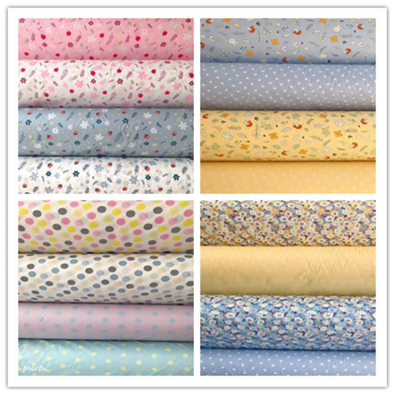 Пастырский Стиль Набивные Ткани Цветочные Ткани Саржа Подкладка Чистый Хлопок Ткань Ручной Работы DIY Цветочные Ткани