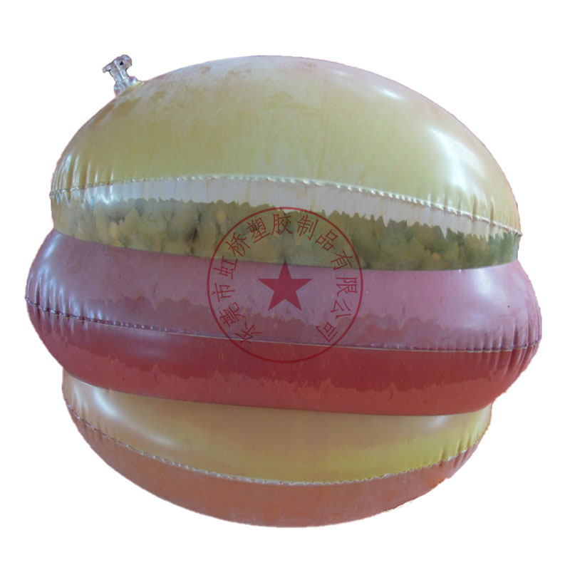 PVC充气汉堡广告模型 热狗堡气模 高周波电压制品 广告玩具