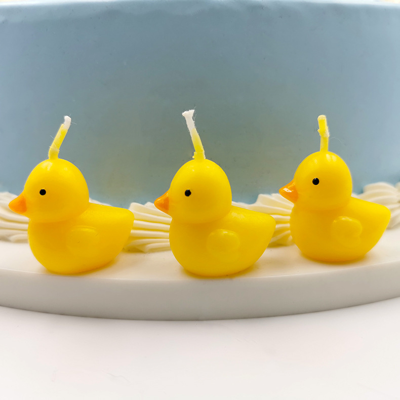 Personalizado pastel decoración cumpleaños vela creativa artesanía simulación animal pato forma cumpleaños vela