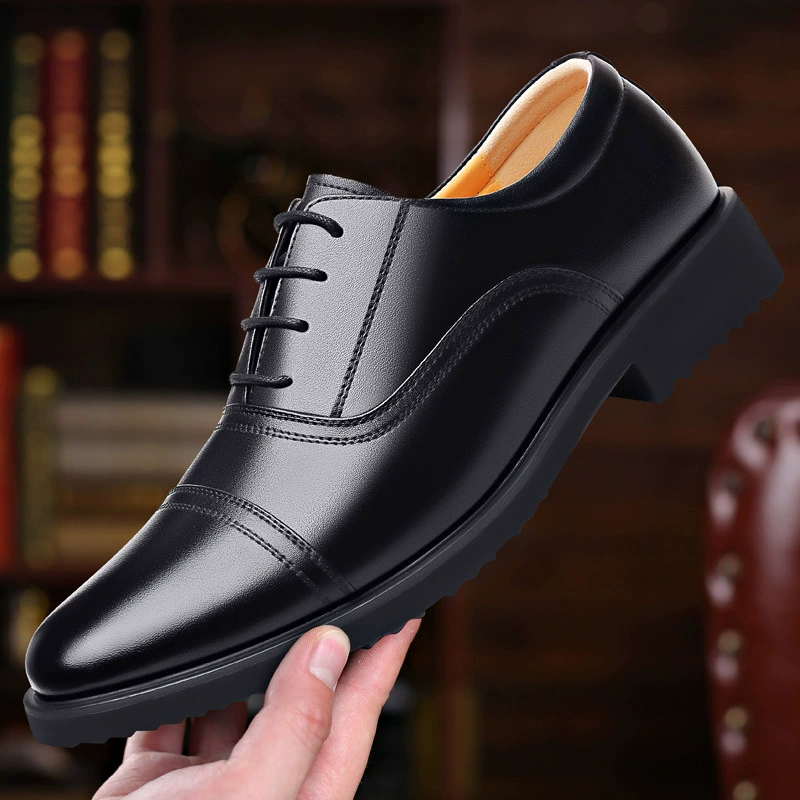 Кожаная обувь с тремя швами, Мужская защитная обувь, деловая официальная кожаная обувь, мужская Профессиональная кожаная обувь с тремя швами из воловьей кожи, мужская обувь больших размеров