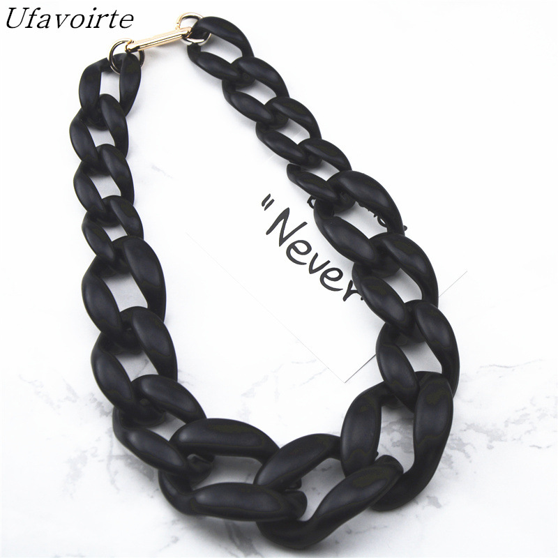 Cross-border European and American Personality Bohemian Exaggerated Leopard Long Necklace Women Vintage Acrylic Resin Woolen Chain
