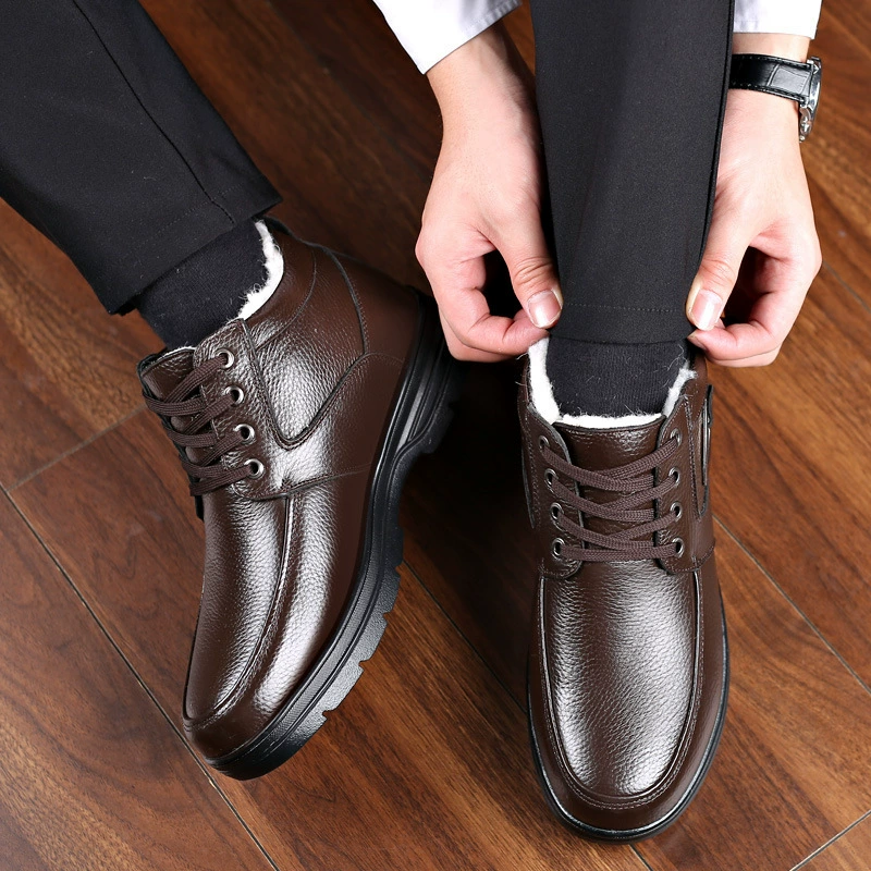 Shoes, demi-season warm boots, footwear, genuine leather
