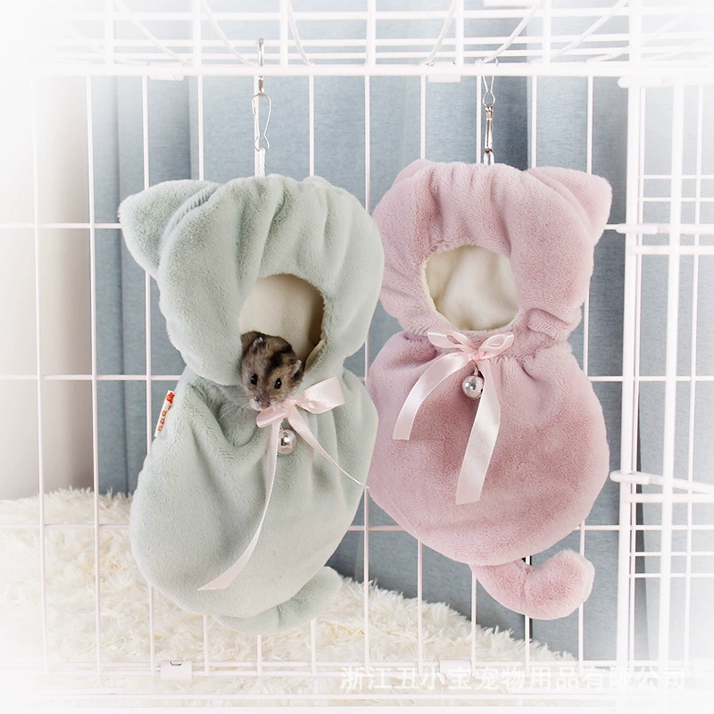 Гнездо хомяка Товары для домашних животных Медовая сумка Землероек Золотой Шелковый медведь Хлопковое гнездо Теплое гнездо Мягкая кабина Зимний спальный мешок в форме кошки