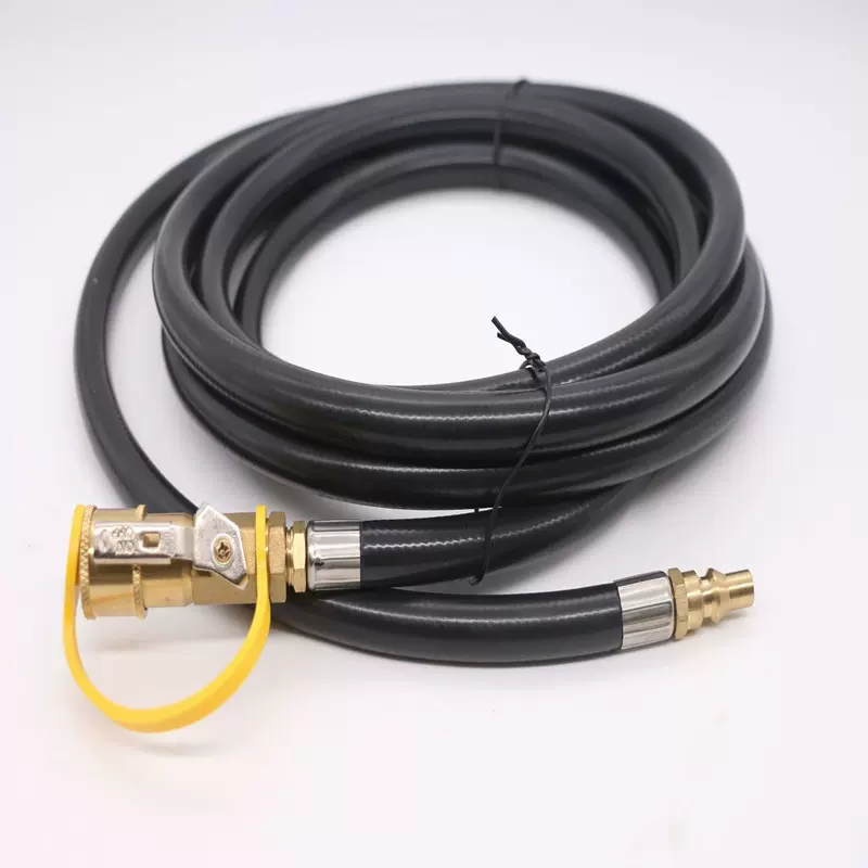 北美亚马逊1/4球阀快速接头带软管 房车Rv燃气接头配件12Ft软管套