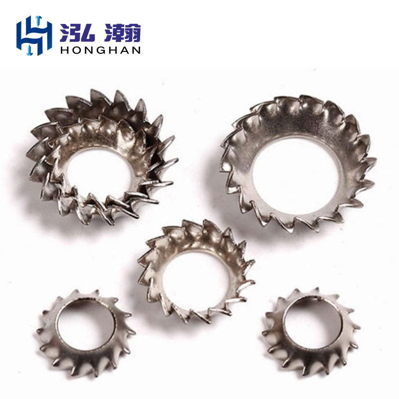 M3M4M5M6M8M10 304不锈钢锥形锯齿锁紧垫圈/外齿锁紧/漏斗锯形