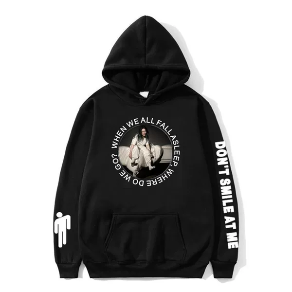 Foreign trade Billie Eilish peripheral printing men's sweater your coat men's and women's hooded sweater wholesale