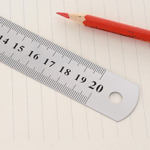 Stainless steel ruler student stationery steel ruler 20cm steel ruler steel ruler stainless steel ruler ruler metal ruler