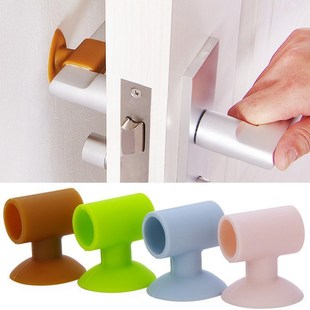 Door suction hole-free silicone door suction anti-collision door stop bathroom door suction door touch window door handle suction cup anti-collision pad