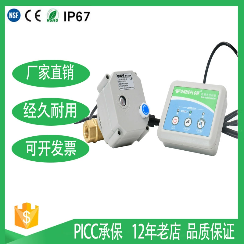 Система обнаружения утечки воды Латунный ремень ручной миниатюрный Электрический шаровой клапан Клапан Протектор утечки воды клапан DN10