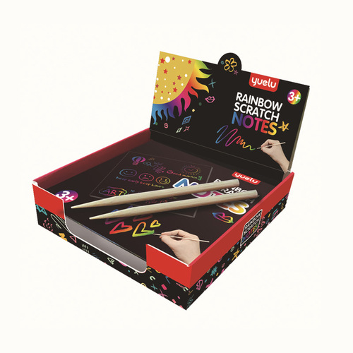 Yuelu YUELU sticky notes scratch-off paintings 100 pieces of colorful message scratch-off paper creative cross-border best-selling graffiti paintings